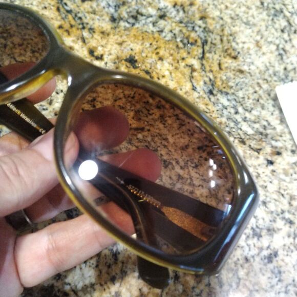 Nicole Miller Women's Versailles 57 17 130 Green Brown Sunglasses Rectangle - Picture 12 of 14